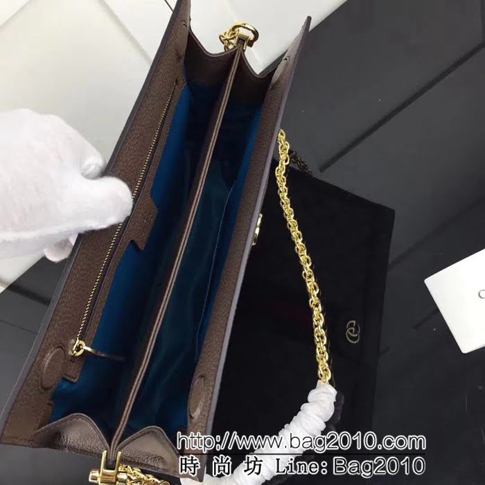 GUCCI古馳原單 新款專櫃品質高仿原單實物實拍503876 啡pvc配皮鏈條包 HY1022